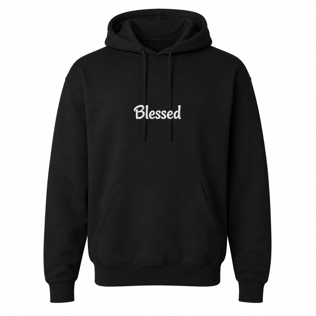 Blessed Unisex Hoodie-Black/Cream