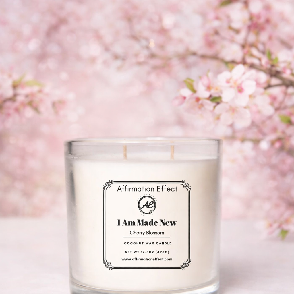 Cherry Blossom Affirmation Candle - 17.5 oz