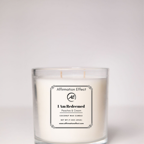Peaches & Cream Affirmation Candle - 17.5 oz