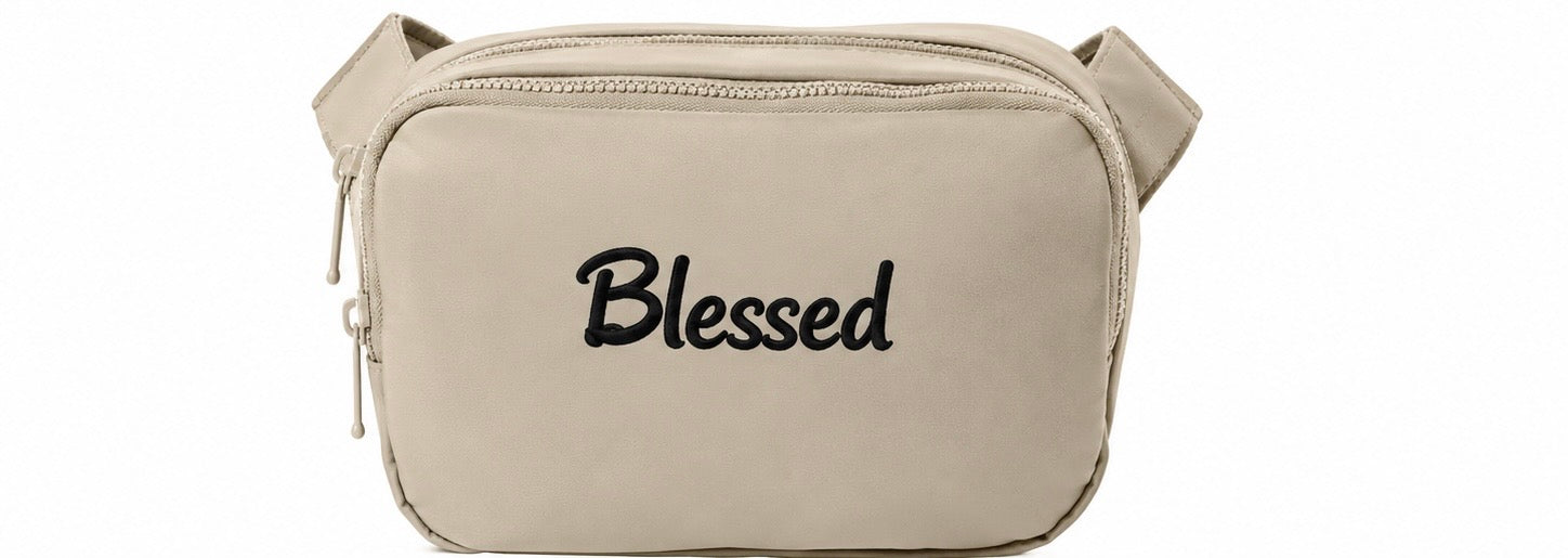 Blessed Embroidered Sling Bag | Crossbody Fanny Pack