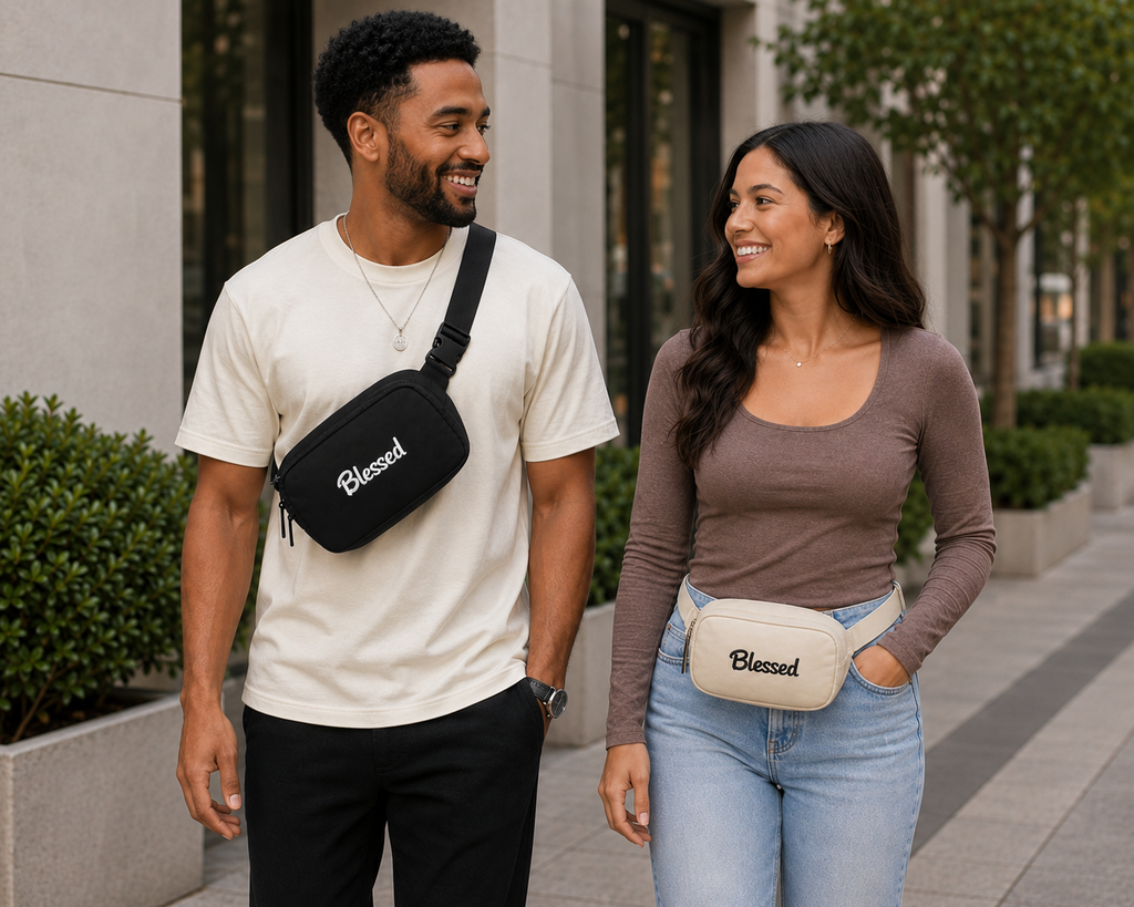 Blessed Embroidered Sling Bag | Crossbody Fanny Pack