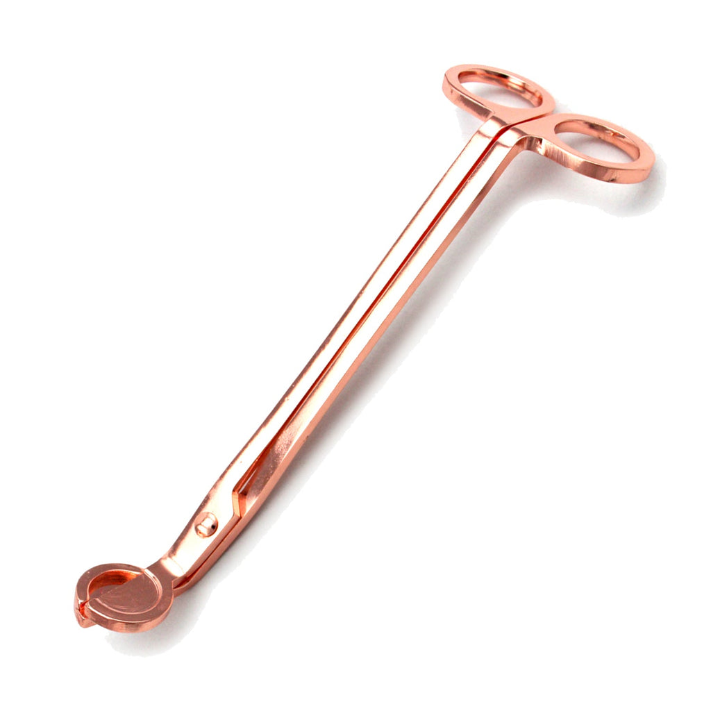Rose gold wick trimmer from affirmation.